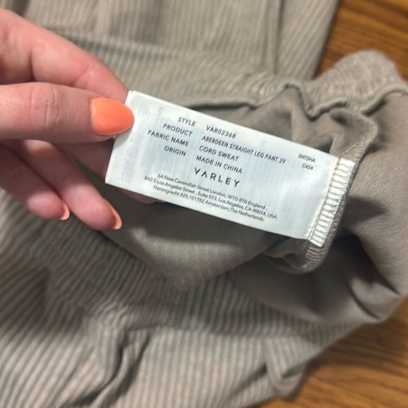 Varley Aberdeen Straight Leg Pant 29" Taupe Marl Size Medium - Picture 9 of 16